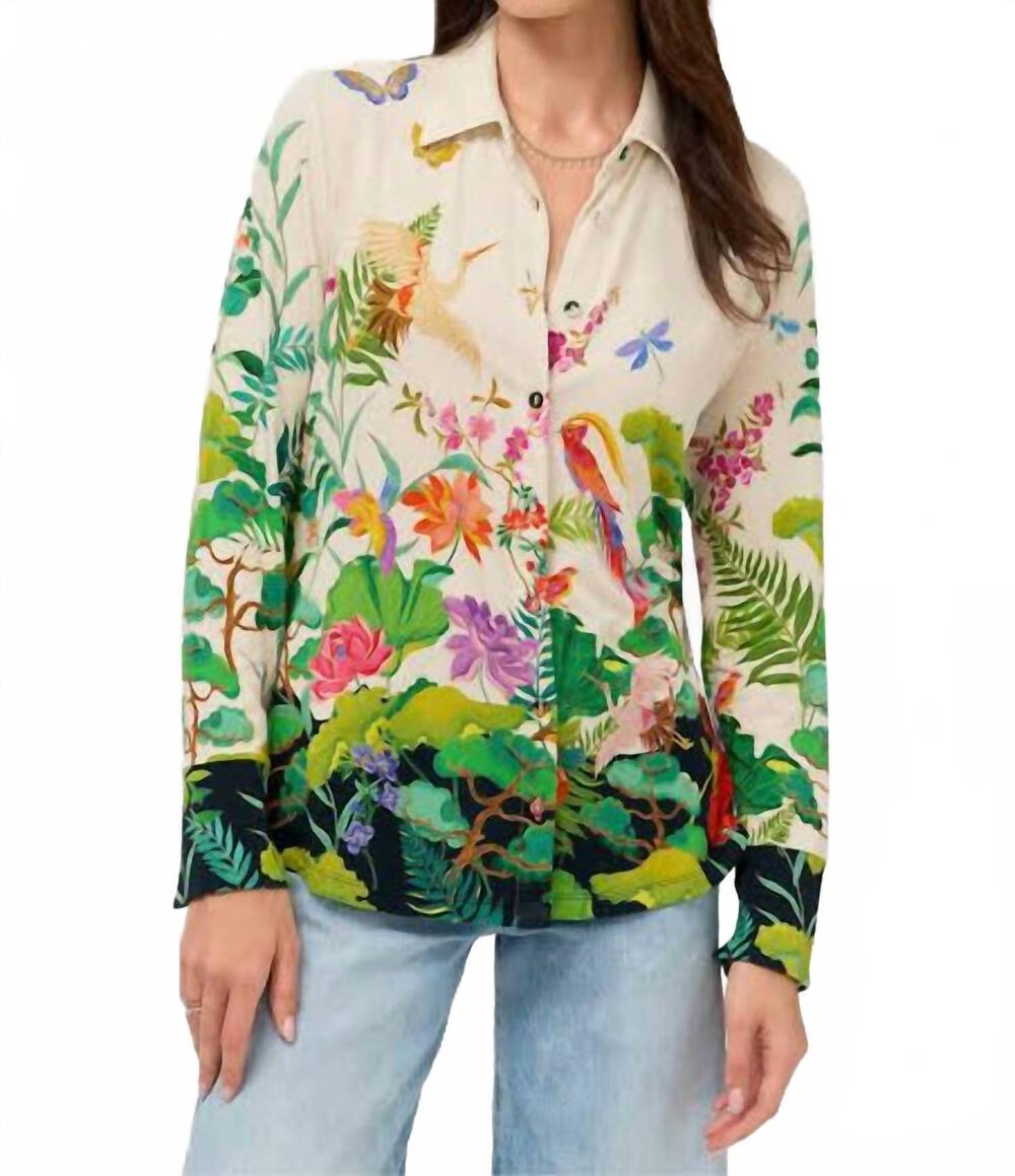 NEW JOHNNY WAS the janie favorite button front shirt in thoria